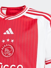 adidas Red White Football Shirt - Image 4 of 6