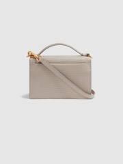 Reiss Grey Oxford Grained Leather Mini Cross-Body Bag - Image 3 of 5