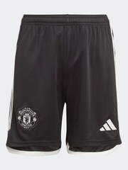 adidas Black Sport Performance Junior Manchester United 23/24 Away Shorts Kids - Image 1 of 5
