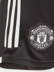adidas Black Sport Performance Junior Manchester United 23/24 Away Shorts Kids - Image 5 of 5