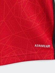 adidas Red Football Red Manchester United FC Shirt And Shorts Set - Image 3 of 4