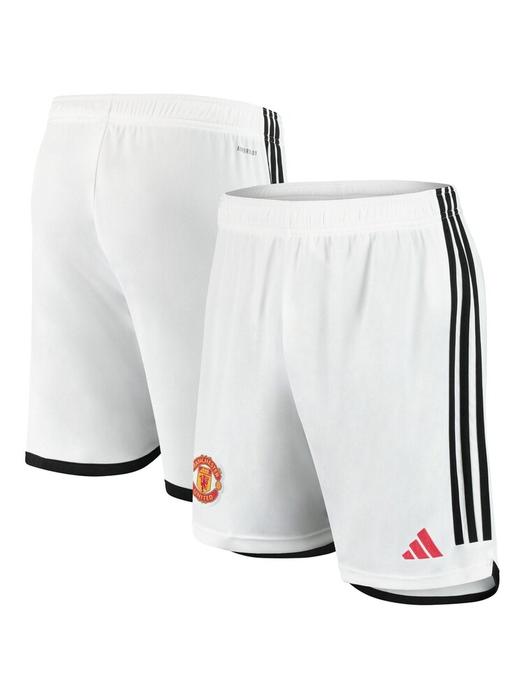 adidas White Kids Manchester United 23/24 Home Shorts - Image 1 of 8