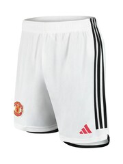 adidas White Kids Manchester United 23/24 Home Shorts - Image 2 of 8