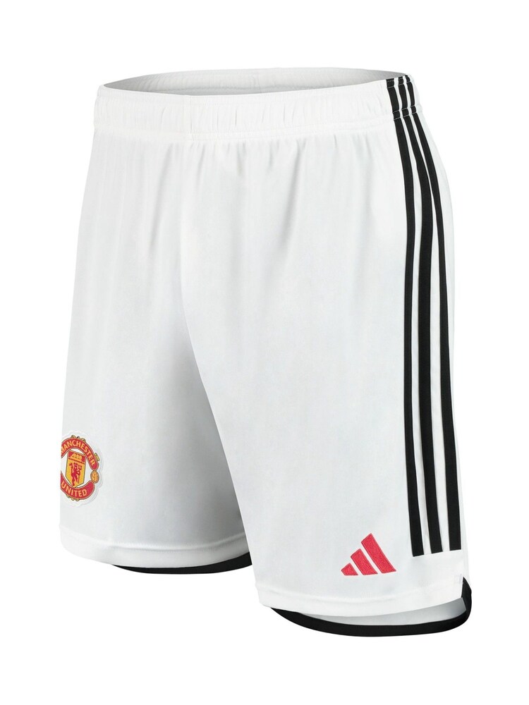 adidas White Kids Manchester United 23/24 Home Shorts - Image 2 of 8