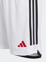adidas White Kids Manchester United 23/24 Home Shorts - Image 8 of 8