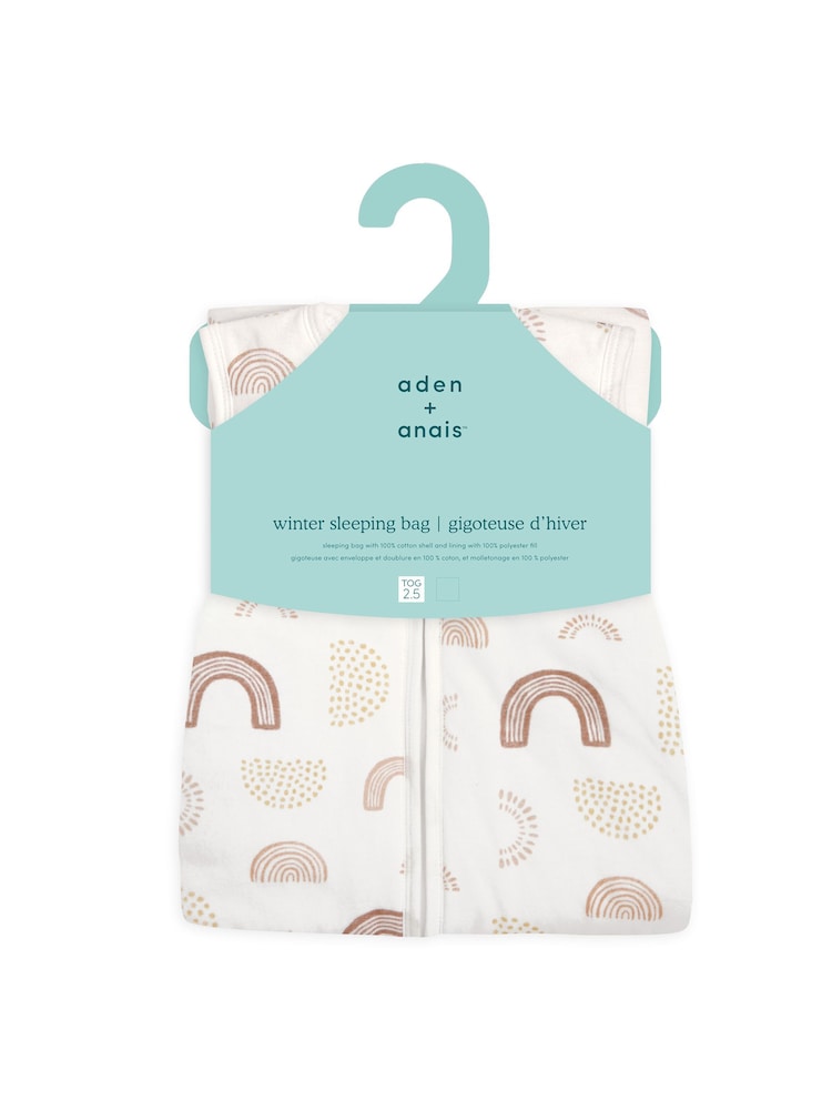 aden + anais White/Cream Winter 2.5 TOG Sleeping 100% Cotton Bag - Image 8 of 11
