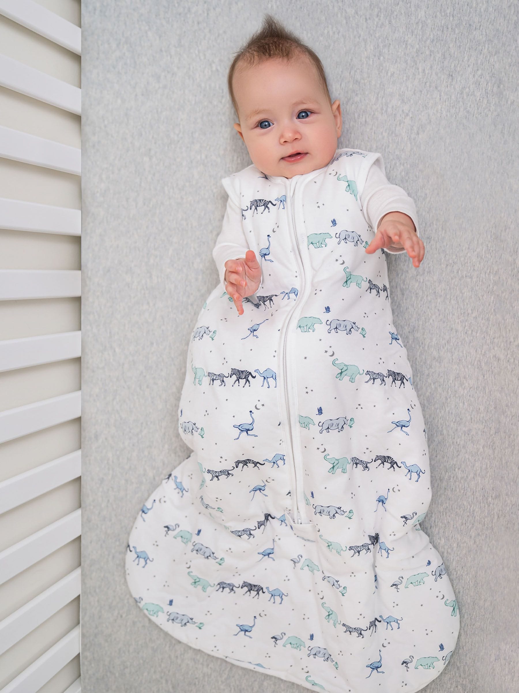 aden + anais White/Cream Winter 2.5 TOG Sleeping 100% Cotton Bag view 1