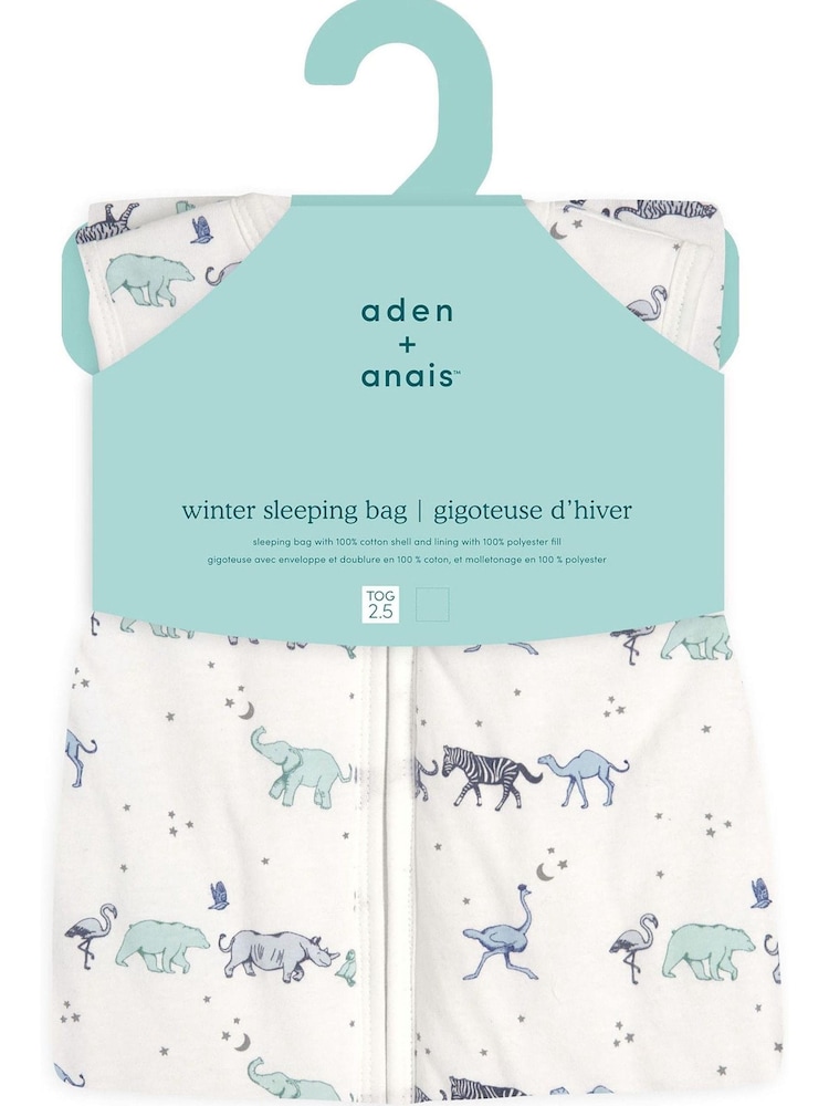 aden + anais White Winter 2.5 TOG Sleeping 100% Cotton Bag - Image 5 of 5