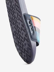 Paul Smith Junior Boys Navy Blue  'Artist Stripe' Sliders - Image 5 of 5