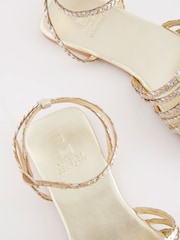 Złoty - Skórzane sandały z plecionki Forever Comfort® - Image 7 of 7