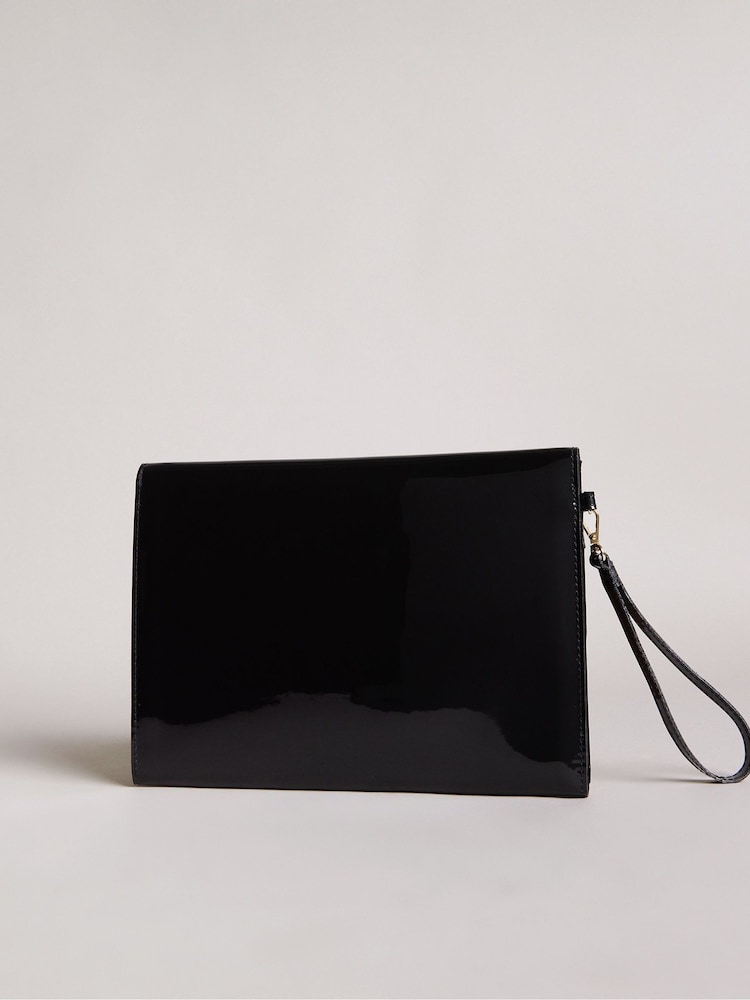 Ted Baker Black Nikkey Knot Bow Envelope Pouch - Image 2 of 5