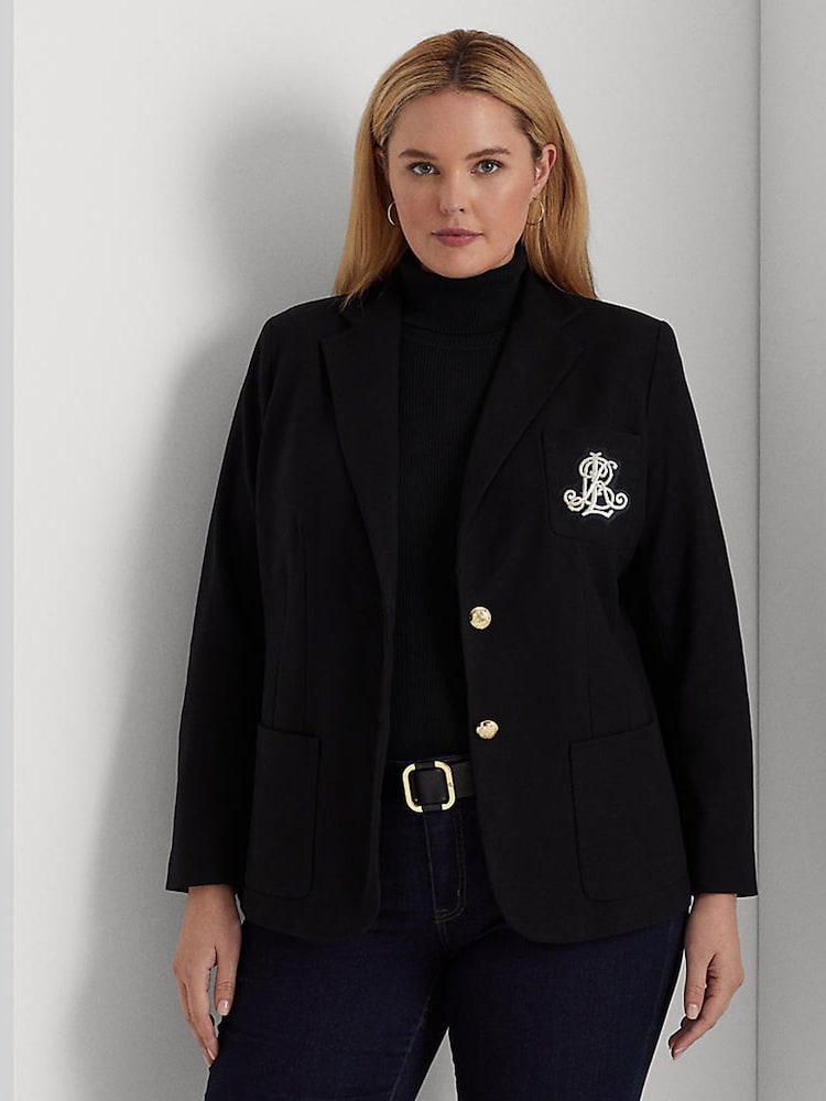 Lauren Ralph Lauren Curve Bullion Jacquard Blazer - Image 1 of 9