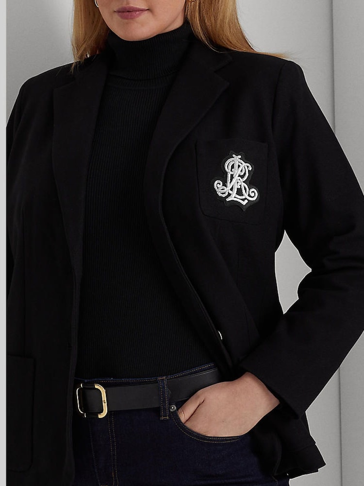 Lauren Ralph Lauren Curve Bullion Jacquard Blazer - Image 7 of 9