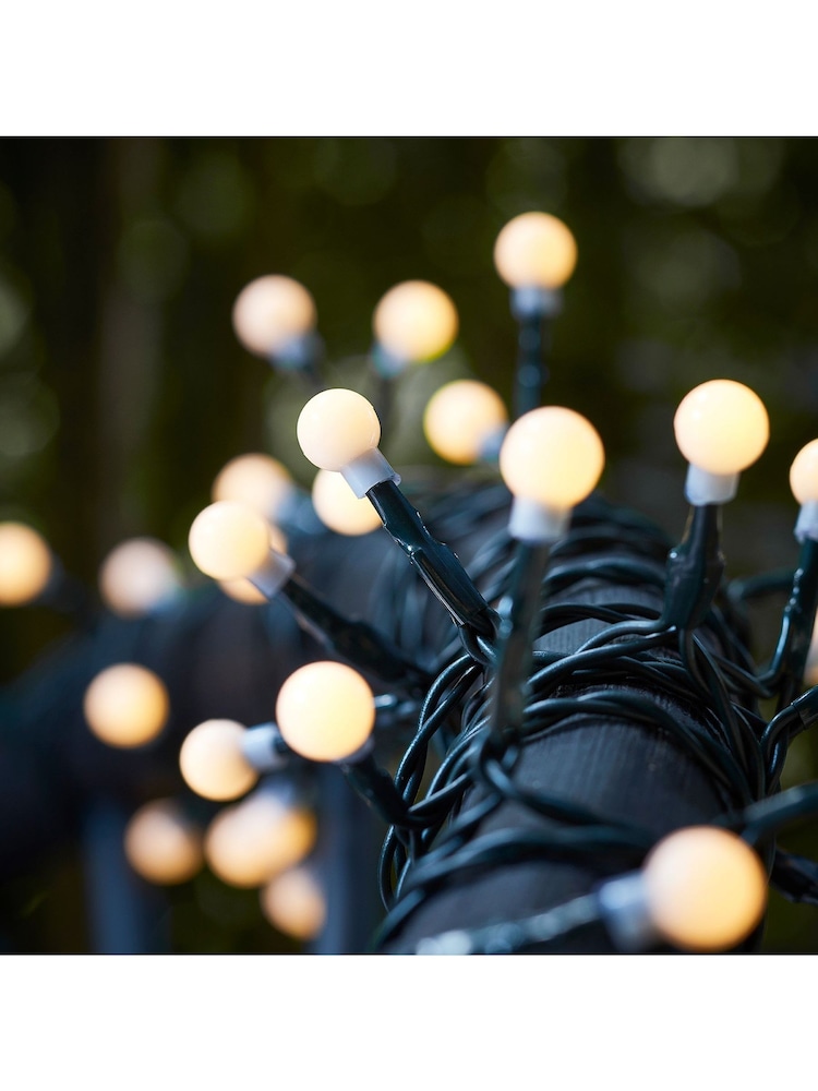Lights4fun 40 Warm White Solar Berry Fairy Lights - Image 1 of 1