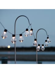 Lights4fun 20 Warm White Solar Festoon Lights - Image 1 of 4