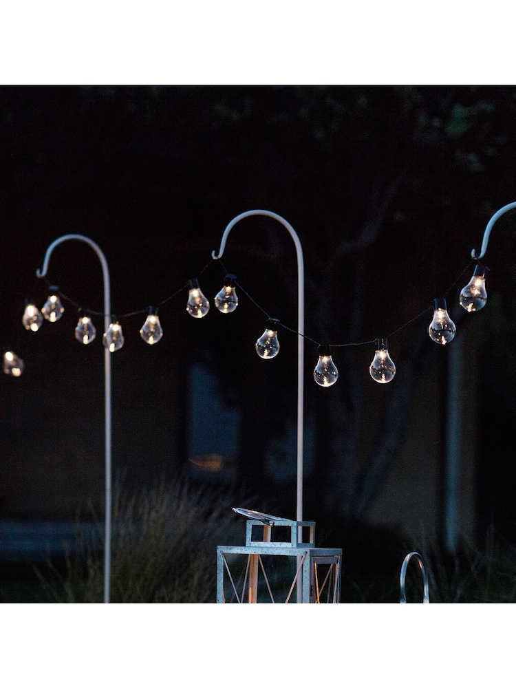 Lights4fun 20 Warm White Solar Festoon Lights - Image 2 of 4