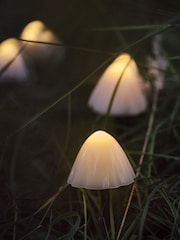 Lights4fun 12 Mini Mushroom Solar Garden Stake Lights - Image 5 of 6