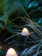 Lights4fun 12 Mini Mushroom Solar Garden Stake Lights - Image 6 of 6