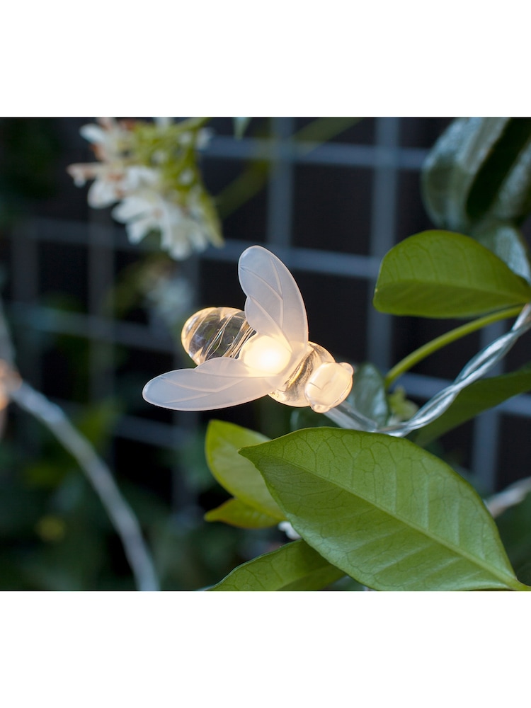 Lights4fun 20 Bee LED Solar Fairy Lights - Image 1 of 2