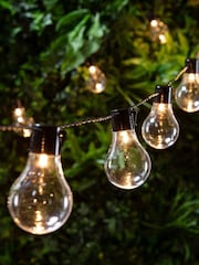 Lights4fun 20 Warm White Plug In Festoon Outdoor Line Lights - Image 1 of 4