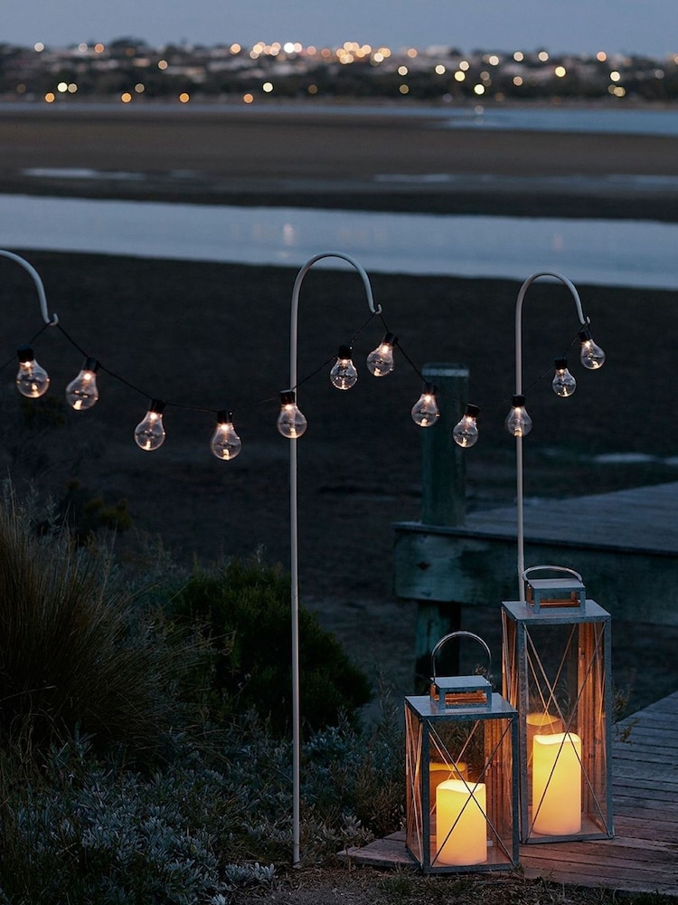 Lights4fun 20 Warm White Plug In Festoon Outdoor Line Lights - Image 2 of 4