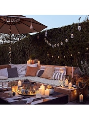 Lights4fun Battery Operated LED Garden Parasol Outdoor Lights - Image 2 of 3