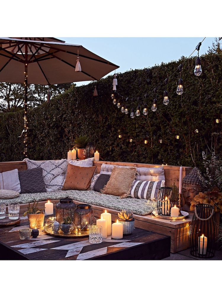 Lights4fun Battery Operated LED Garden Parasol Outdoor Lights - Image 2 of 3