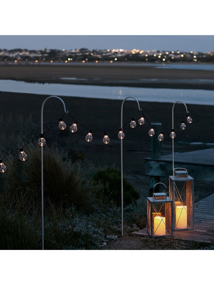 Lights4fun White 20 Warm White Battery Festoon Lights - Image 2 of 5
