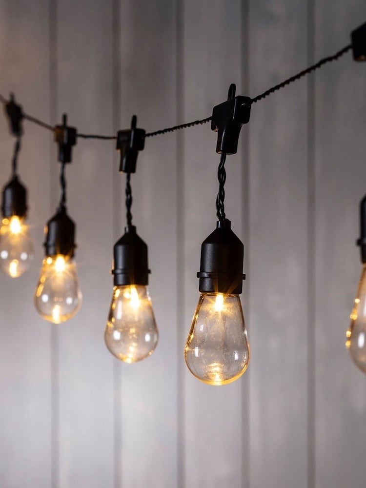 Lights4fun 15 Drop Bulb Battery Operated Festoon Lights - Image 2 of 4