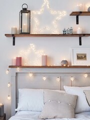 Lights4fun Set of 2 Light Up LED Stars - Image 1 of 6