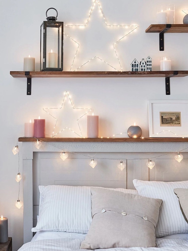 Lights4fun Set of 2 Light Up LED Stars - Image 1 of 6