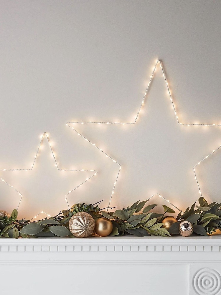 Lights4fun Set of 2 Light Up LED Stars - Image 6 of 6