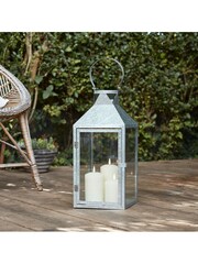 Lights4fun Large Metal Outdoor Lantern With TruGlow Candle Trio - Image 7 of 7
