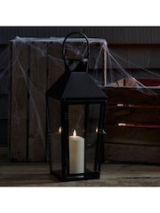 Lights4fun Black Outdoor Garden Lantern with TruGlow® Candle - Image 5 of 6