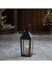 Lights4fun Black Outdoor Garden Lantern with TruGlow® Candle - Image 6 of 6