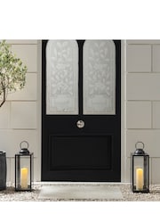 Lights4fun Grey Slate Metal Outdoor Battery Operated LED Candle Lantern - Image 7 of 8