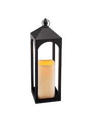 Lights4fun Black Metal Battery Operated Outdoor LED Candle Lantern - Image 13 of 13