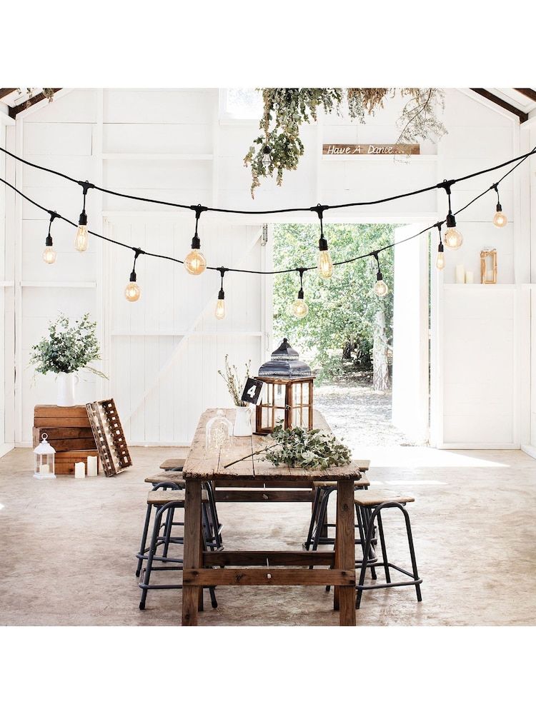 Lights4fun Rustic Wooden Battery LED Candle Outdoor Lantern - Image 7 of 7