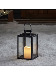 Lights4fun Black Metal Battery Operated Outdoor LED Candle Lantern - Image 10 of 14