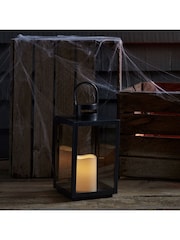 Lights4fun Black Metal Battery Operated Outdoor LED Candle Lantern - Image 13 of 14