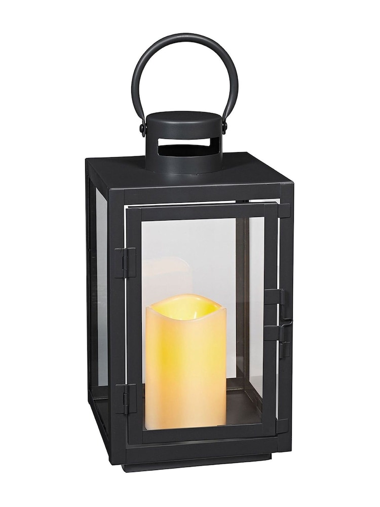 Lights4fun Black Metal Battery Operated Outdoor LED Candle Lantern - Image 14 of 14