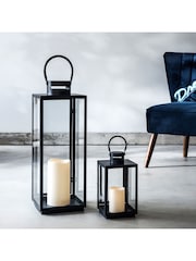 Lights4fun Black Metal Battery Operated Outdoor LED Candle Lantern - Image 5 of 14