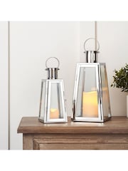 Lights4fun Stainless Steel Battery Operated LED Indoor Candle Lantern - Image 2 of 8