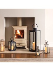 Lights4fun Stainless Steel Battery Operated LED Indoor Candle Lantern - Image 3 of 8