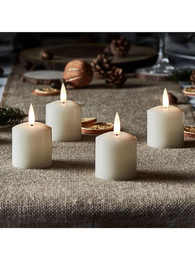 Lights4fun Set of 4 TruGlow LED Votive Candles - Image 1 of 11