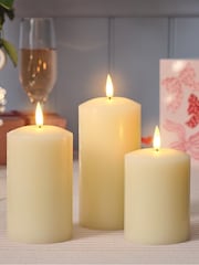 Lights4fun TruGlow LED Pillar Candle Trio - Image 4 of 6