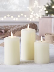 Lights4fun TruGlow LED Pillar Candle Trio - Image 6 of 6
