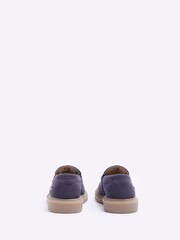 River Island Navy Blue Apron Penny Loafers - Image 4 of 4