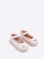 River Island Pink Leather Butterfly Mary Jane Shoes - Image 3 of 4