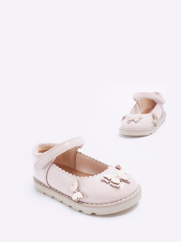 River Island Pink Leather Butterfly Mary Jane Shoes - Image 4 of 4 River Island Pink Leather Butterfly Mary Jane Shoes - Image 4 of 4
